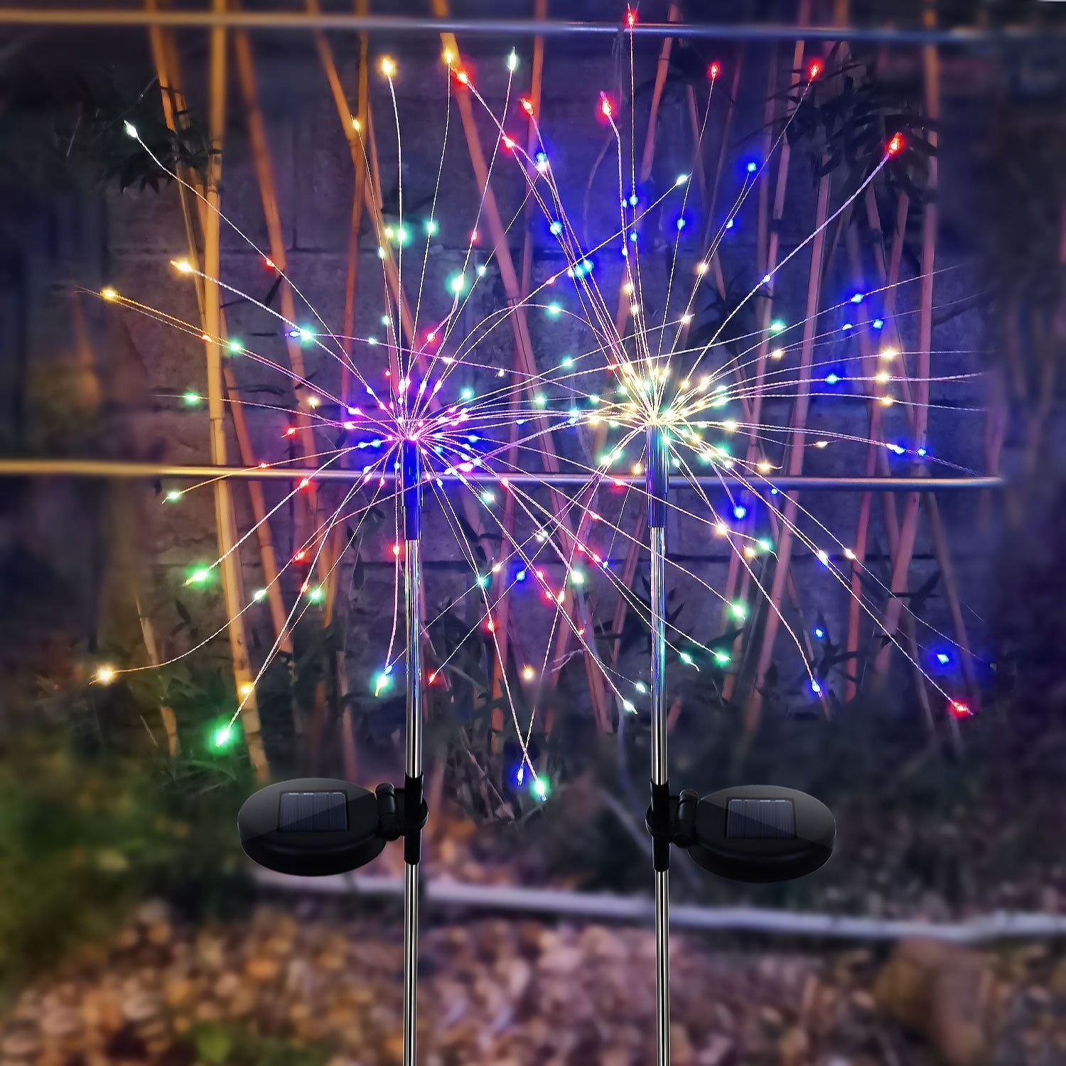 2 Pack Solar Firework Lights, 120 LEDs Outdoor Garden Fairy Lights, Waterproof Twinkle Solar Lights for Patio Lawn Christmas Decor (Multicolor) 2 Pack Solar Firework Lights, 120 LEDs Outdoor Garden Fairy Lights, Waterproof Twinkle Solar Lights for Patio Lawn Christmas Decor (Multicolor)