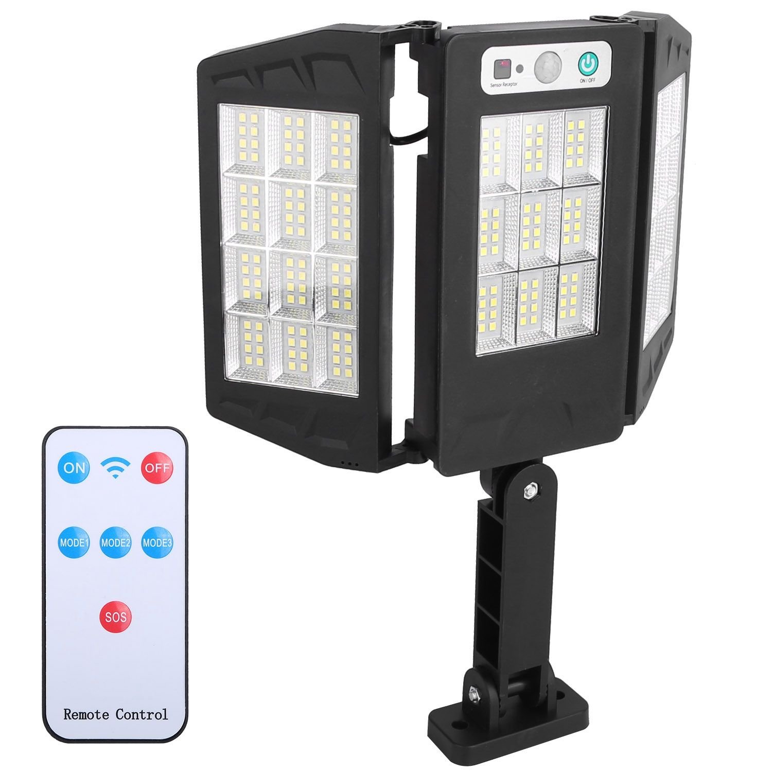 Solar Wall Light Outdoor 264Pcs LED Beads PIR Motion Sensor Remote Control Wireless Lamps IP45 Waterproof Lighting for Garage Front Door Garden Pathwa Solar Wall Light Outdoor 264Pcs LED Beads PIR Motion Sensor Remote Control Wireless Lamps IP45 Waterproof Lighting for Garage Front Door Garden Pathwa