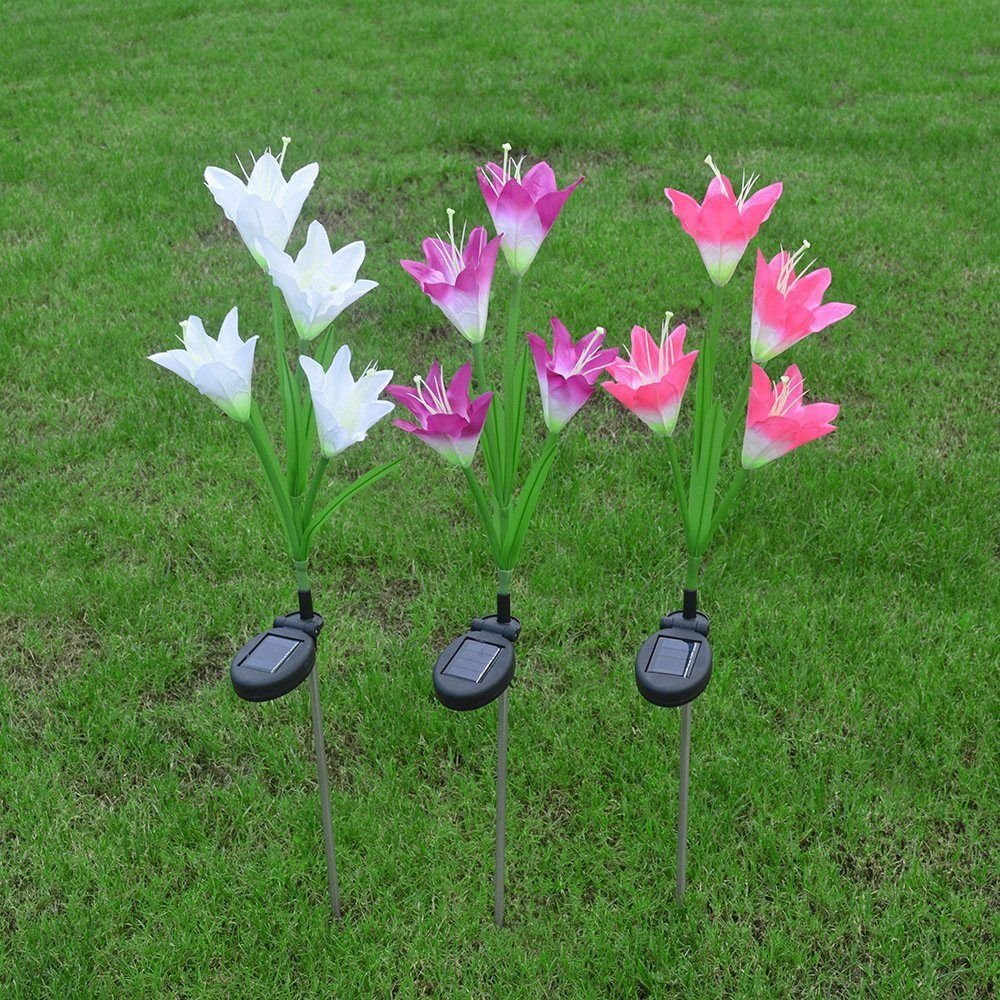 Lily Multi-Changing LED Lights - Solar Garden Stake Lights Lily Multi-Changing LED Lights - Solar Garden Stake Lights